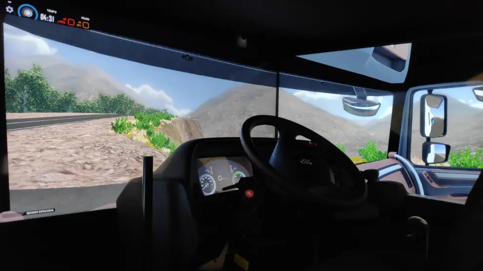 Simulador para conductores profesionales.