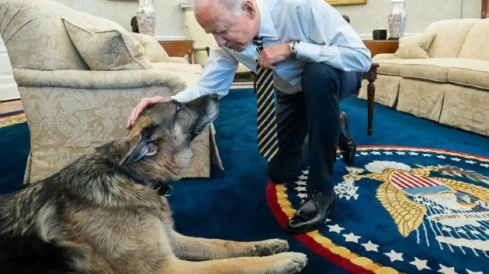 Biden con su perro Champ, en una imagen de archivo.