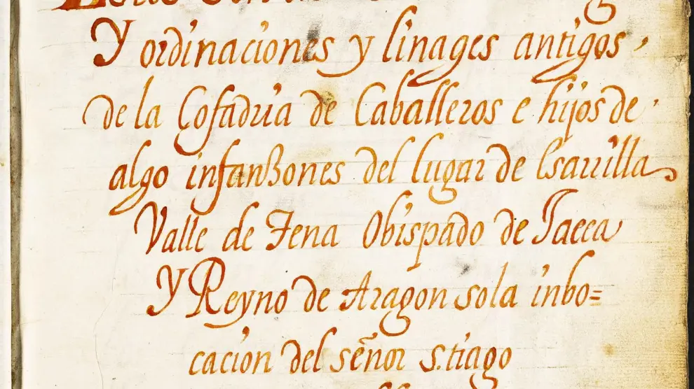 'Relación de Infanzones de Escarrilla', de 1733.