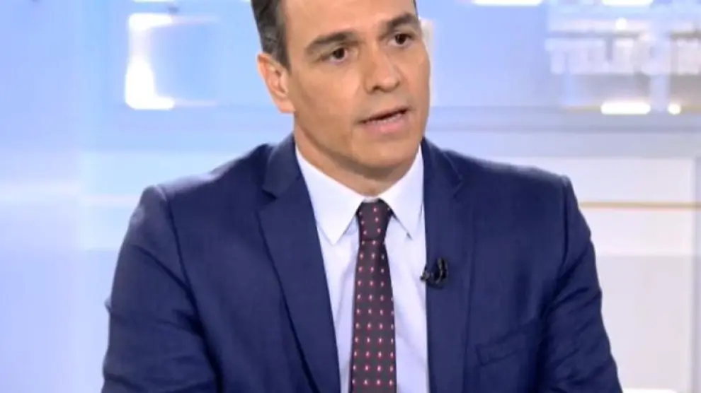 Pedro Sánchez, durante su entrevista en Telecinco