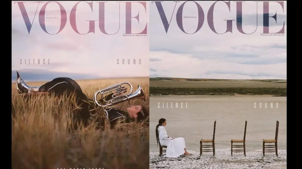 Las dos portadas de Vogue para su edición portuguesa.