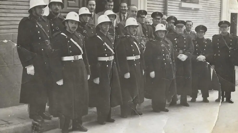 Plantilla de la Policía Local de Barbastro de 1955.