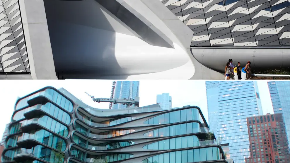 El pabellón puente de Zaha Hadid y el edificio residencial de la misma autora en NYC