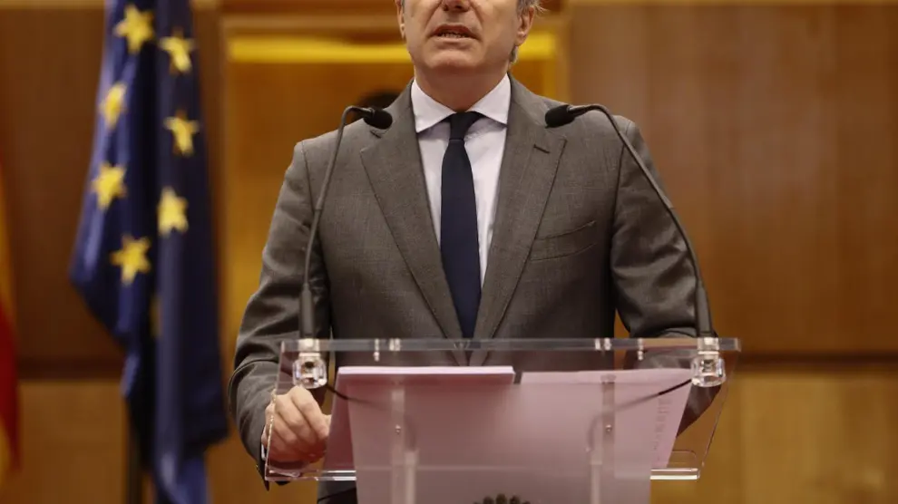 El alcalde de Zaragoza, Jorge Azcón, en el debate del estado de la ciudad