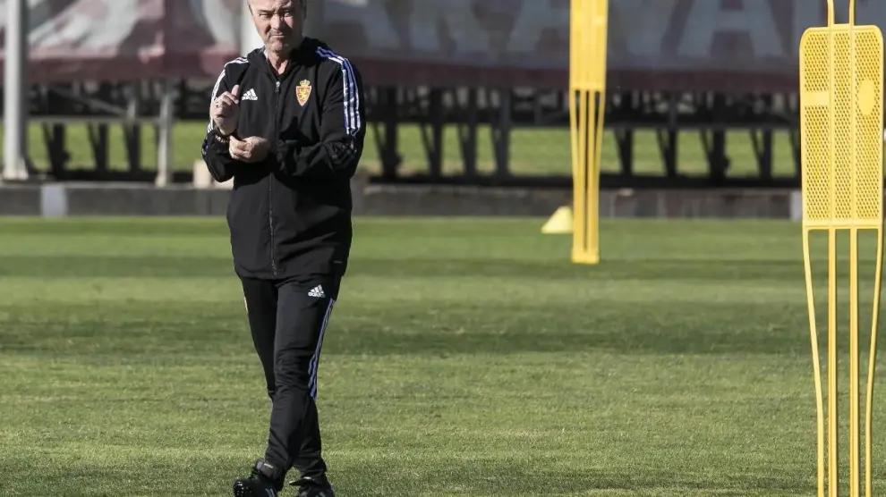 Juan Ignacio, en el campo de entrenamientos del Real Zaragoza.