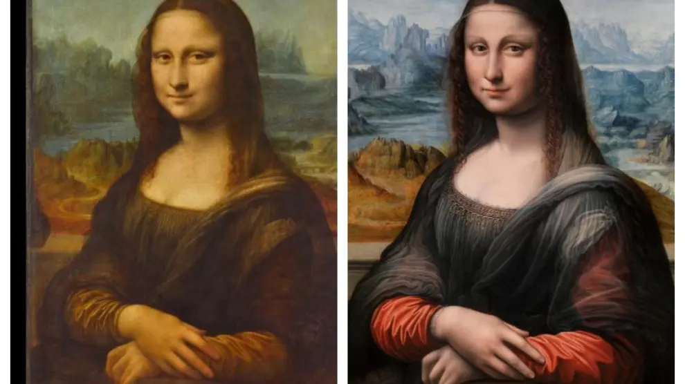 A la izquierda, la Gioconda del Louvre. A la derecha, la Mona Lisa del Prado.