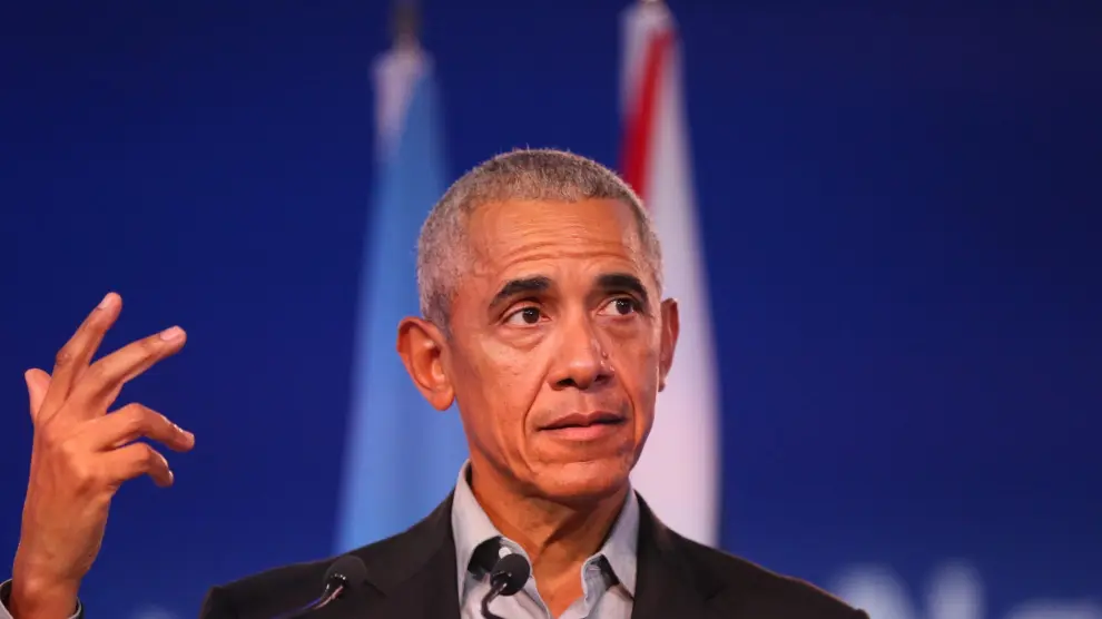 Barack Obama durante su discurso en la COP26.
