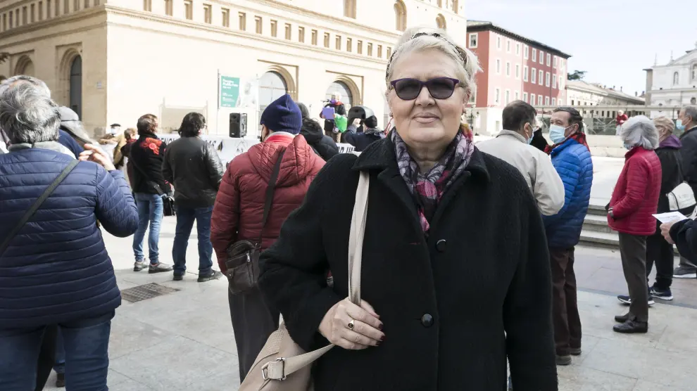 María Hernández, autónoma jubilada de Zaragoza.