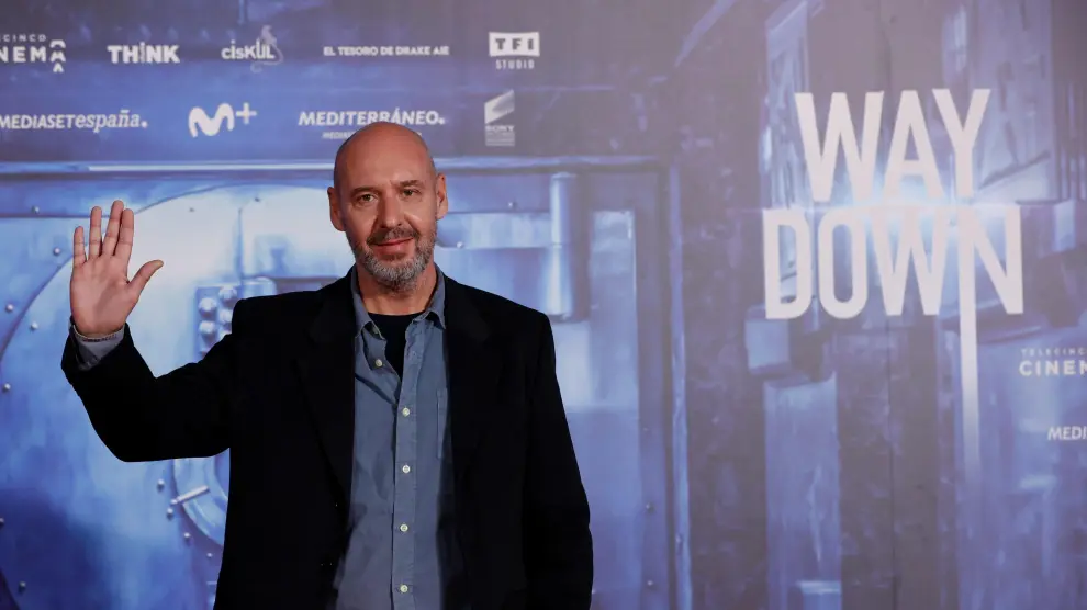 El director de cine Jaume Balagueró posa durante la presentación de la película 'Way Down' en Madrid, este miércoles.