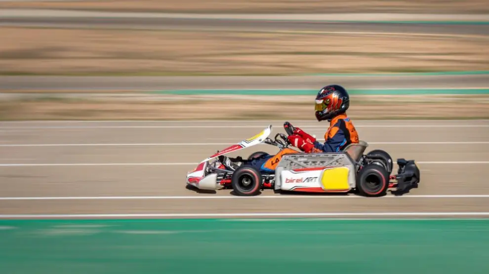 Kart eléctrico en el Circuito de Karting Internacional de Motorland Aragón.