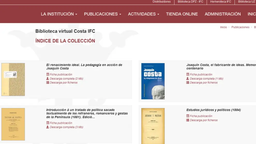 Biblioteca virtual de la IFC.