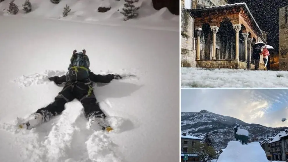 Las fotos más espectaculares de la nevada del fin de semana en Aragón