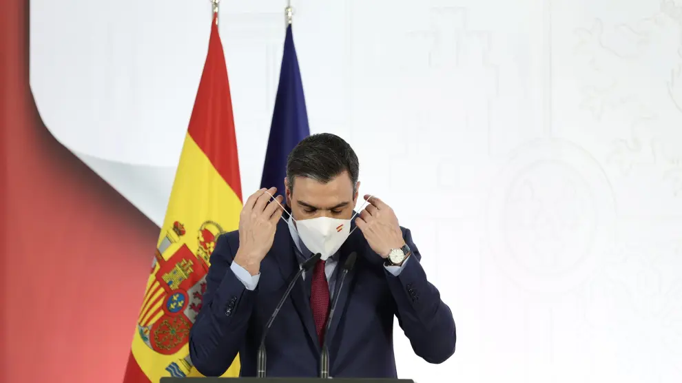 Pedro Sánchez, en la presentación del informe de rendición de cuentas del Gobierno de España correspondiente a 2021