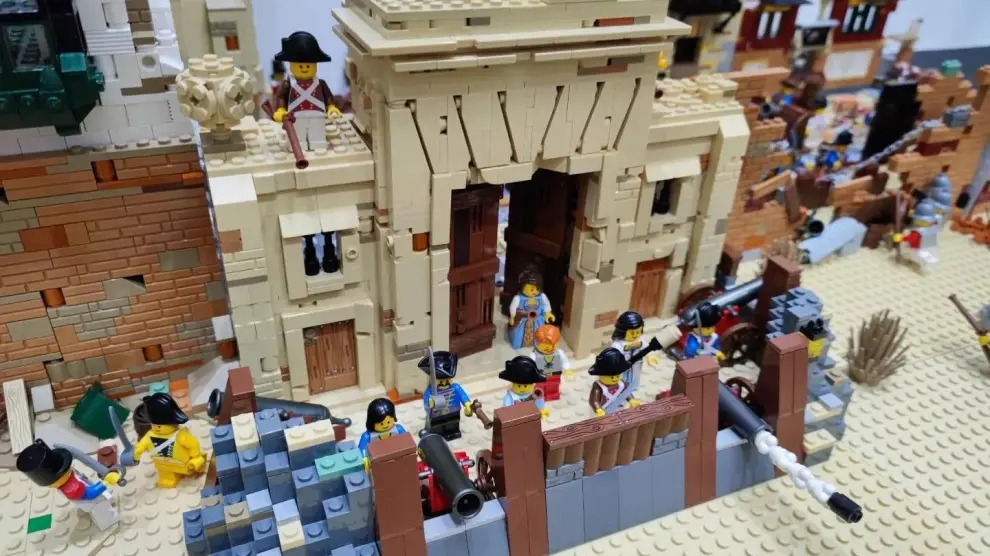 Recreación de la puerta del Carmen de Zaragoza de Lego.