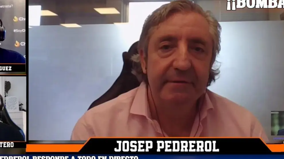 Josep Pedrerol, durante la retransmisión de Twitch.