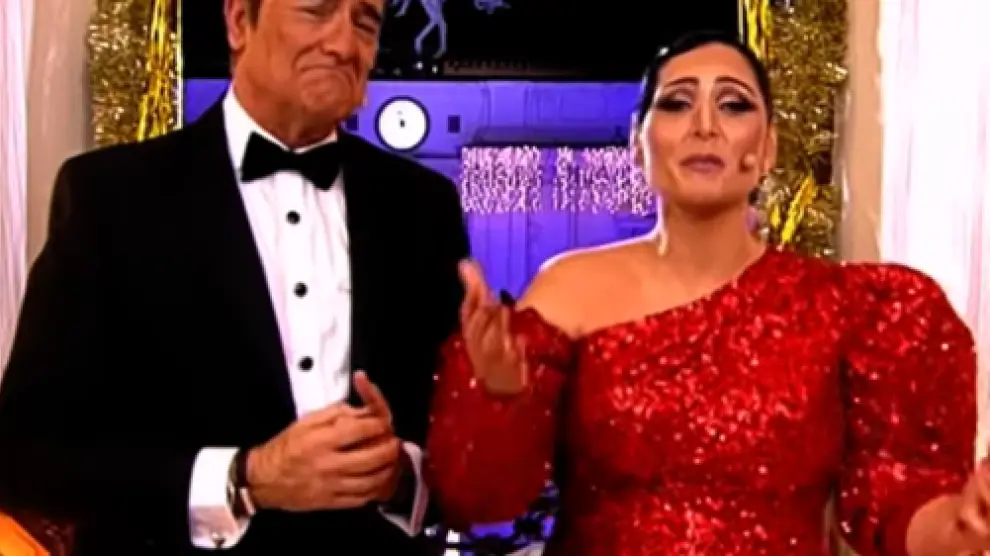 Antonio Jiménez y Rosa López, durante las campanadas en Trece TV.