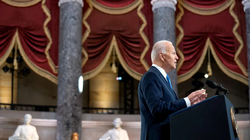 El presidente Joe Biden, este jueves, en el Capitolio.