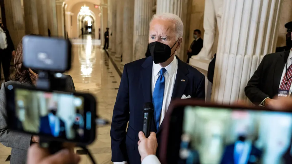 Joe Biden, este jueves en el Congreso de Estados Unidos. USA CAPITOL HILL ATTACKS ANNIVERSARY