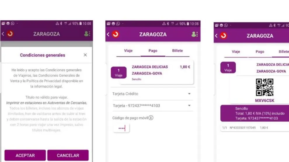 La App Renfe Cercanías permite comprar billetes desde el teléfono móvil.