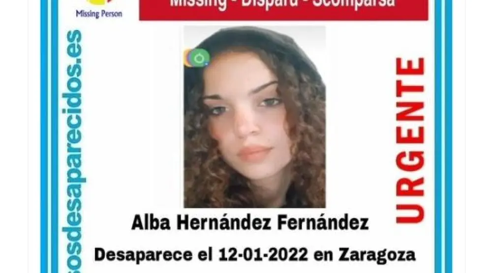 La menor desaparecida en Zaragoza