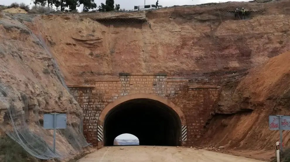 Túnel de la N-II de Fraga donde se va a volver a actuar.