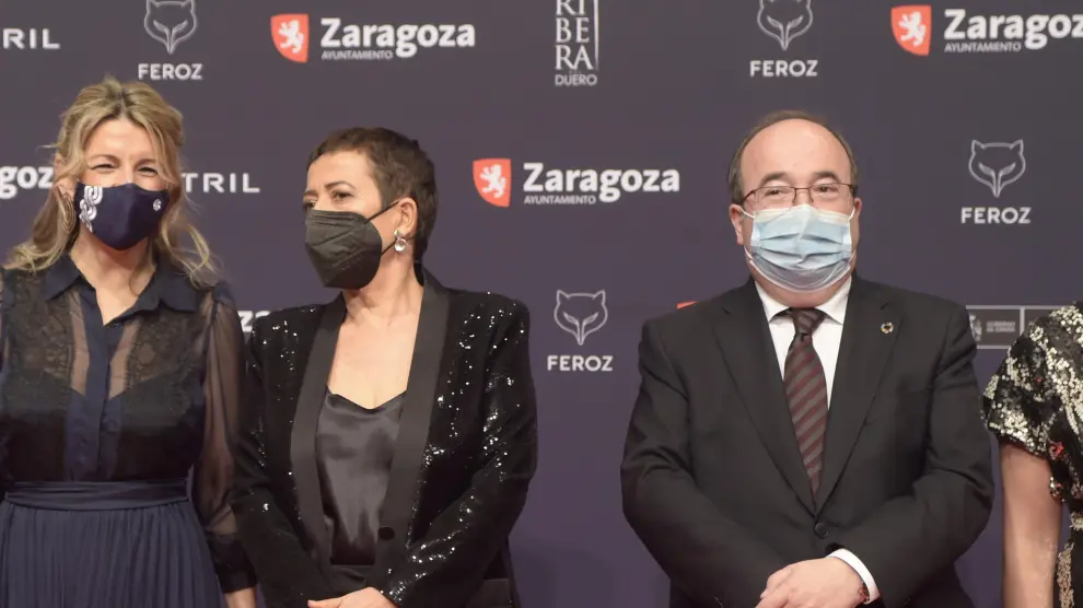 Miquel Iceta, este sábado en la gala de los Premios Feroz 2021, en Zaragoza.