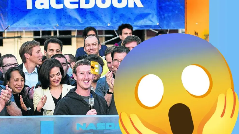 Mark Zuckerberg con el icono de Whatsapp inspirado en 'El grito' de Munch.