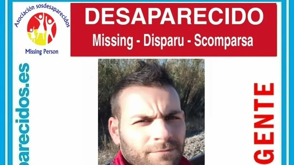 Desaparecido un hombre de 35 años en Zaragoza.