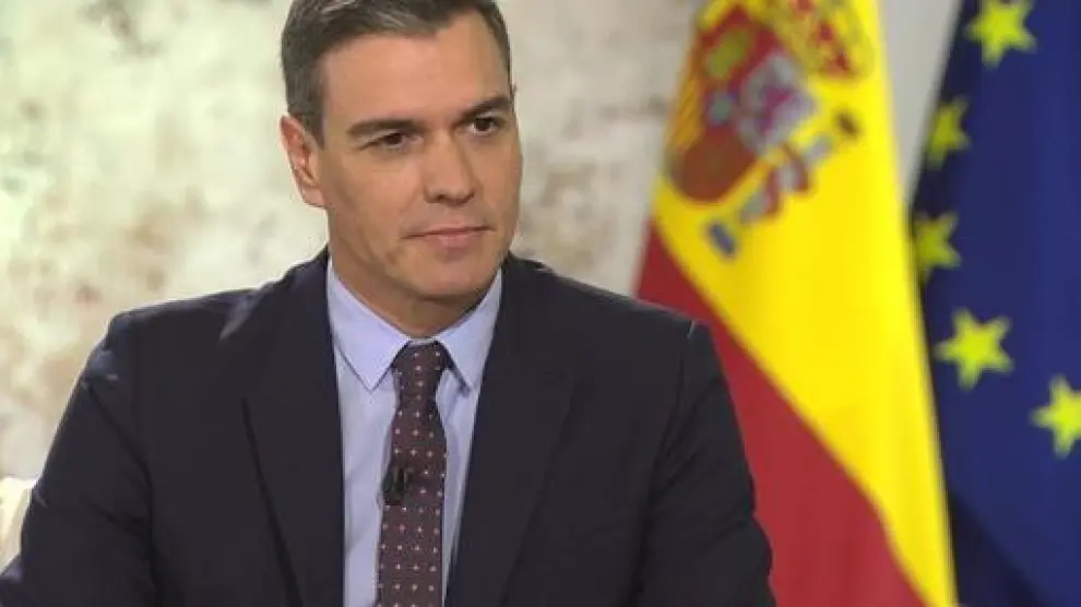 Pedro Sánchez durante una entrevista en RTVE.