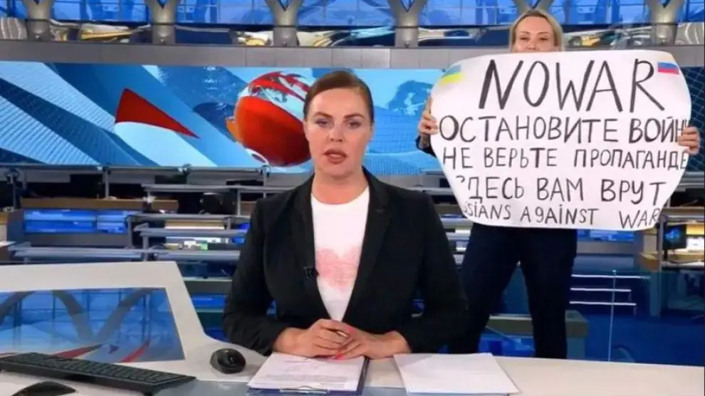 Protesta de Marina Ovsiannikova