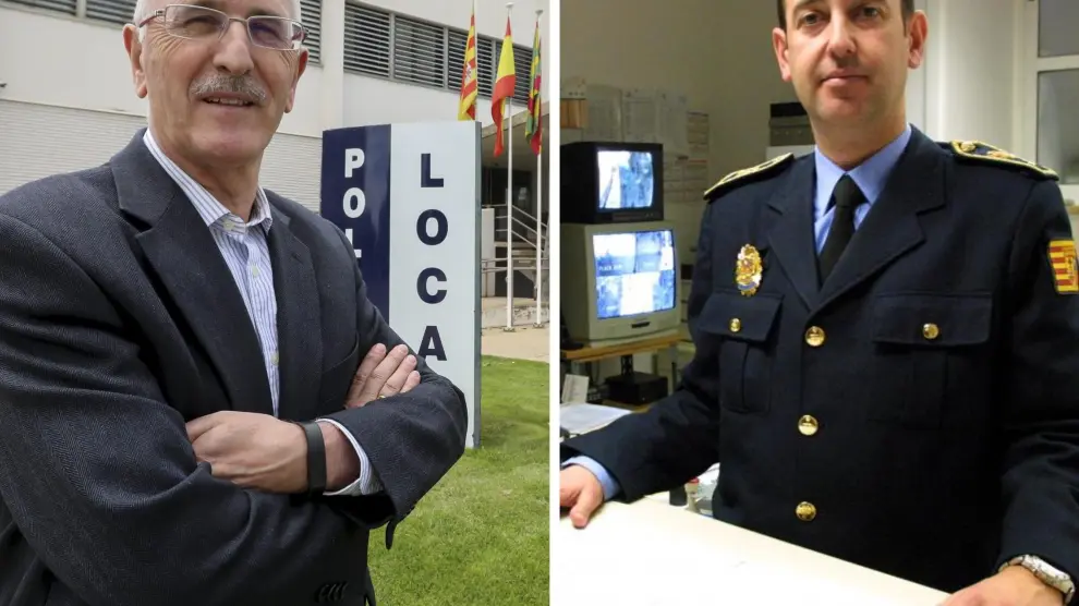 Alberto Edroso y Santiago Hernández, exjefes de la Policía Local de Huesca y de Teruel.