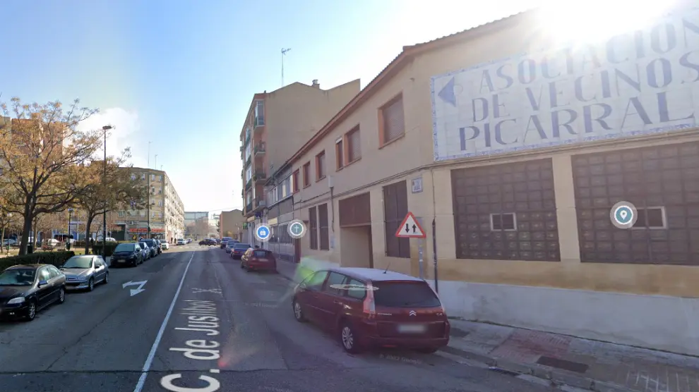 Una imagen de la calle de Juslibol de Zaragoza, donde ocurrieron los hechos.