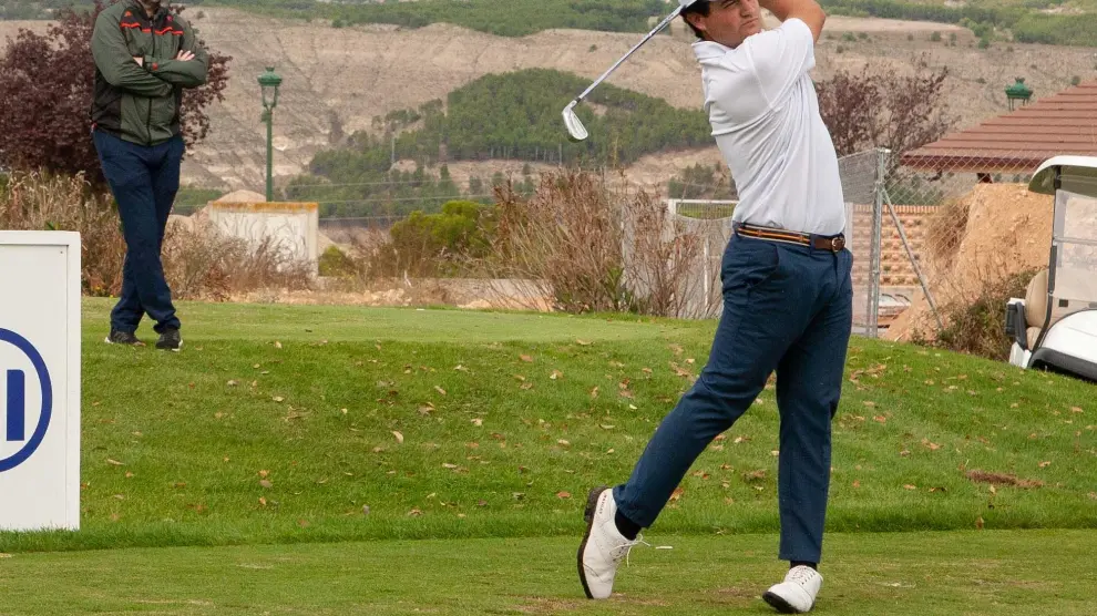 El golfista aragonés Jorge Maicas, durante una prueba reciente.