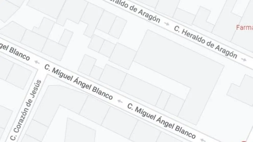 Tramo de la calle Miguel Ángel Garrido, en el barrio Oliver, que se verá afectado por el corte de agua este viernes.