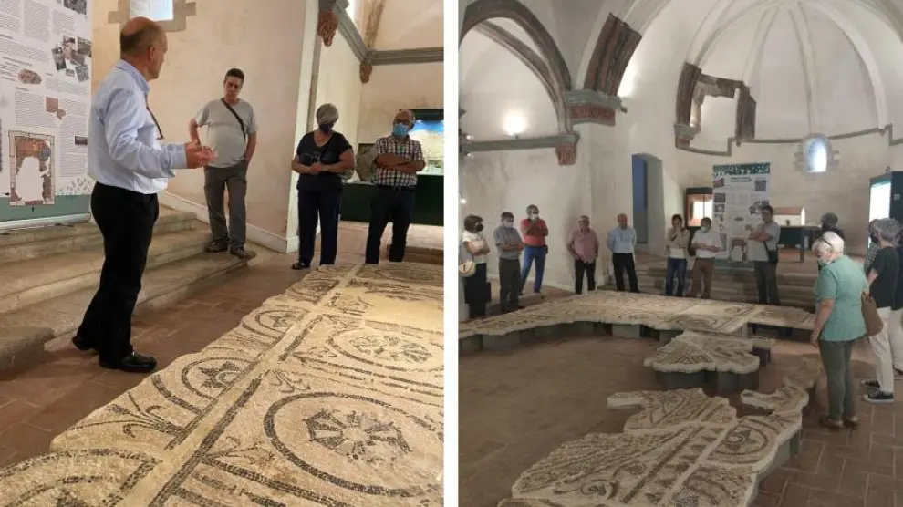Exposición del mosaico romano en el Museo Arqueológico de Borja