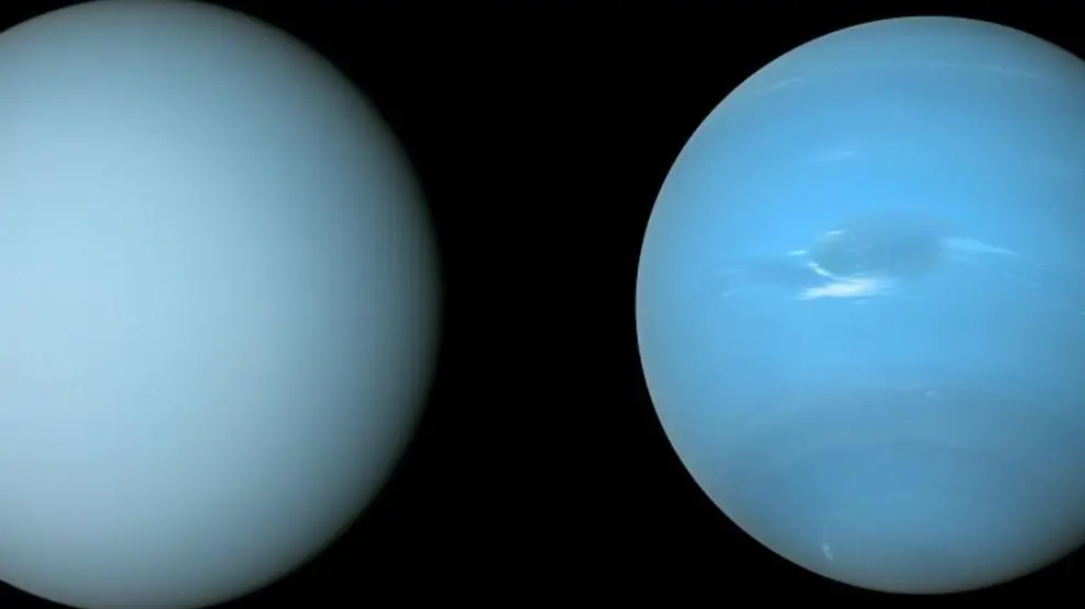 Neptuno y Urano.