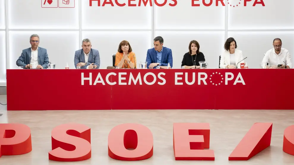 Reunión de la Ejecutiva Federal del PSOE para analizar el resultado de las elecciones andaluzas.
