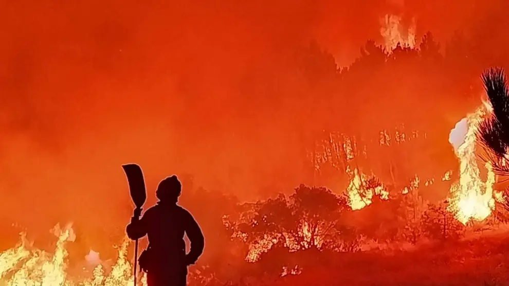 Las llamas han devorado numerosas hectáreas en Las Hurdes