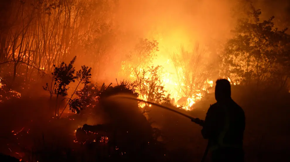 Incendio en la provincia de Orense.