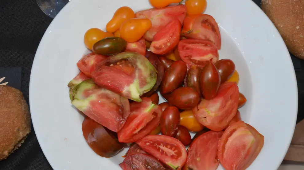 La variedad de tomates que se cató en la muestra.