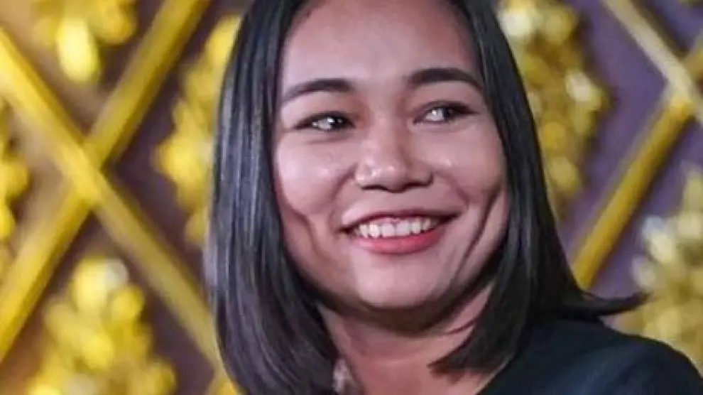 La presentadora Htet Htet Khine, en una imagen de archivo.
