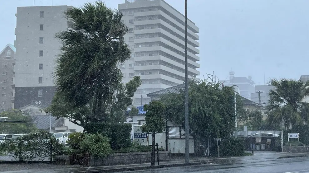 Llegada del tifón 'Nanmadol' a Japón.
