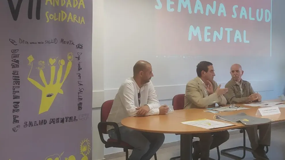 Presentación de la andada solidaria por la salud mental en Huesca.