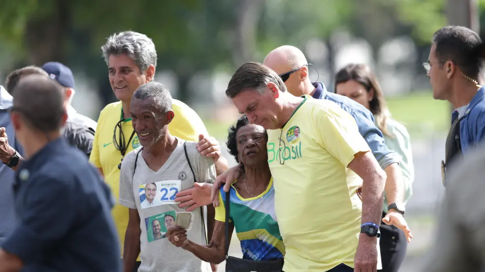 Jair Bolsonaro llega a votar en la segunda vuelta de las elecciones presidenciales