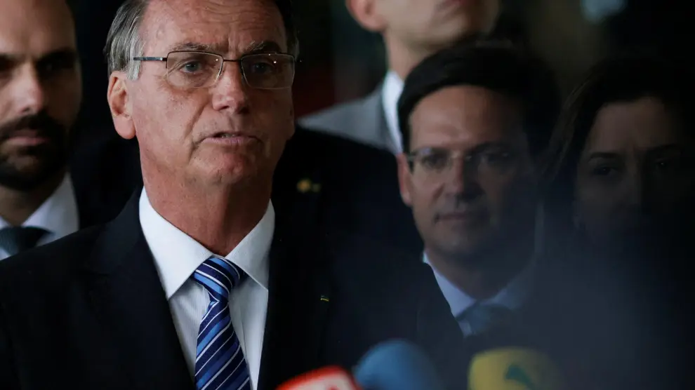 Jair Bolsonaro en una rueda de prensa el pasado martes.