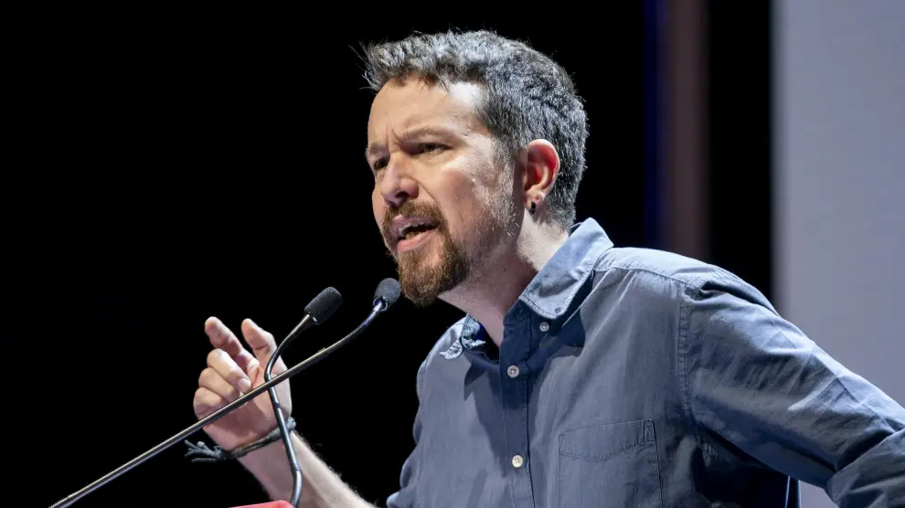 El exlíder de Podemos, Pablo Iglesias, en el acto de de la Uni de otoño en el Teatro Coliseum