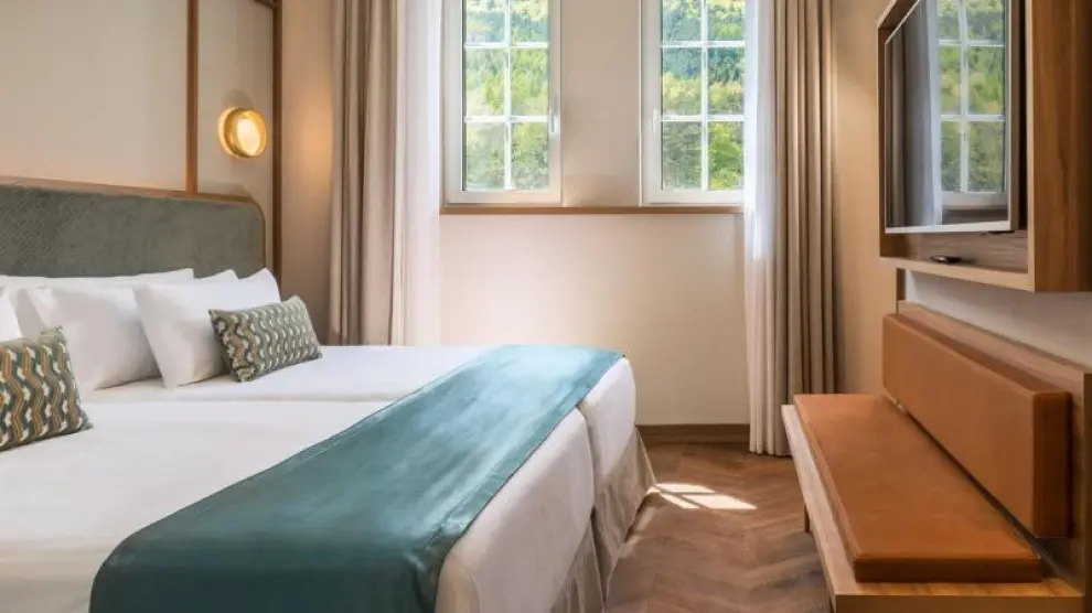 Imagen de una de las suites del hotel cinco estrellas del grupo Barceló en Canfranc.