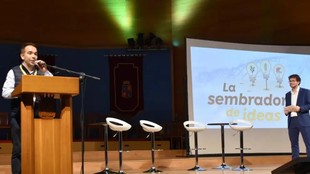 Jesús Guerrero en la apertura de la II Sembradora de Ideas en Monzón.
