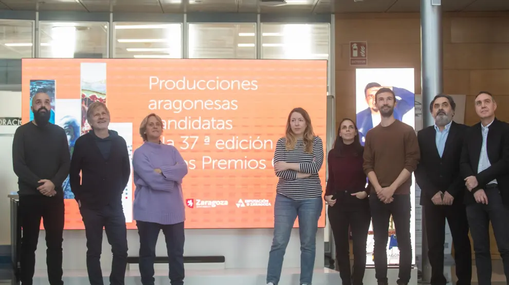 Los aspirantes aragoneses a llegar a la final de los Premios Goya se reunieron en el auditorio de Aragón TV el pasado 23 de noviembre.