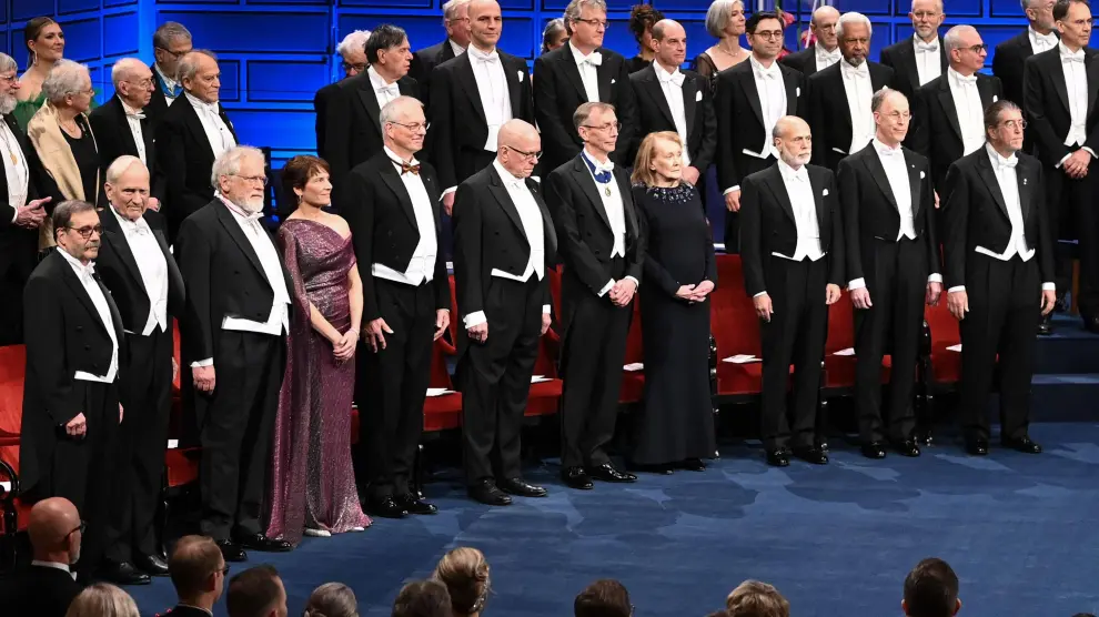 Ceremonia de entrega de los Premios Nobel, este sábado en Estocolmo.